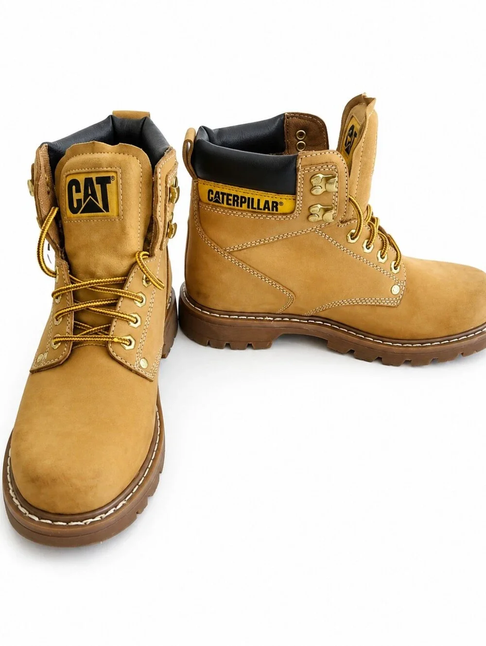 Caterpillar CAT Second Shift Men’s 11 Honey Leather Work Boots P70042